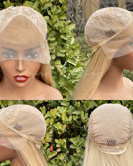 Synthetic lace frontal color wig---13*4---highlight blonde color--- pay 1 get 2