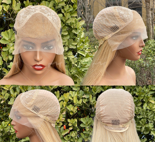 Synthetic lace frontal color wig---13*4---highlight blonde color--- pay 1 get 2