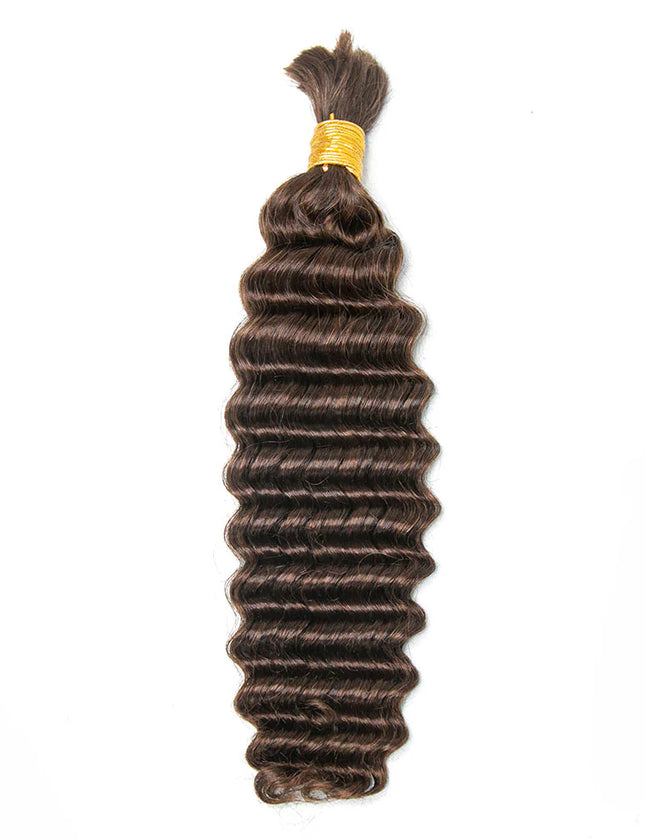 Deep wave #4 color 15A human hair bulk for braiding