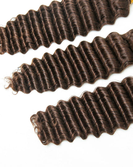 Deep wave #4 color 15A human hair bulk for braiding