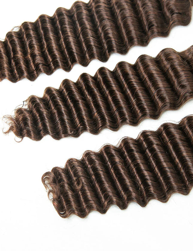Deep wave #4 color 15A human hair bulk for braiding
