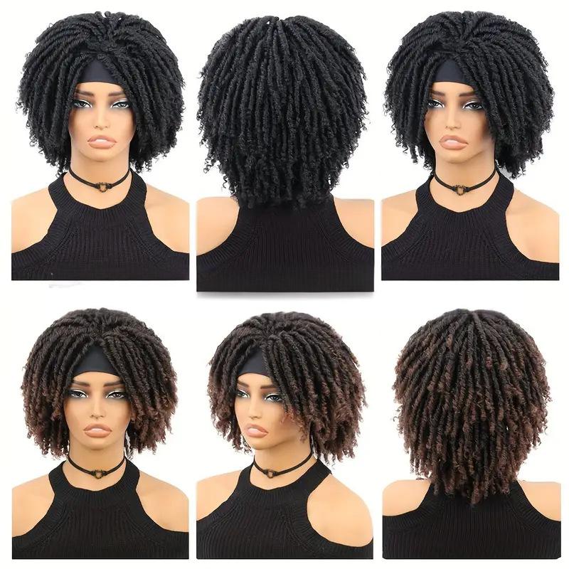 headband dread locks wig 6 inch-black