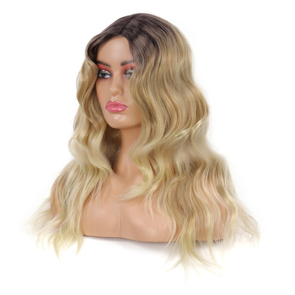 ombre color fiber big wave wig