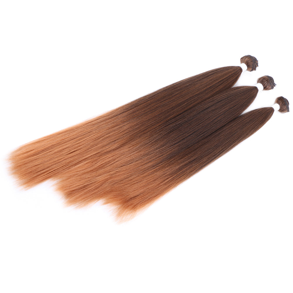 Long fiber straight hair weft 3 pcs -2