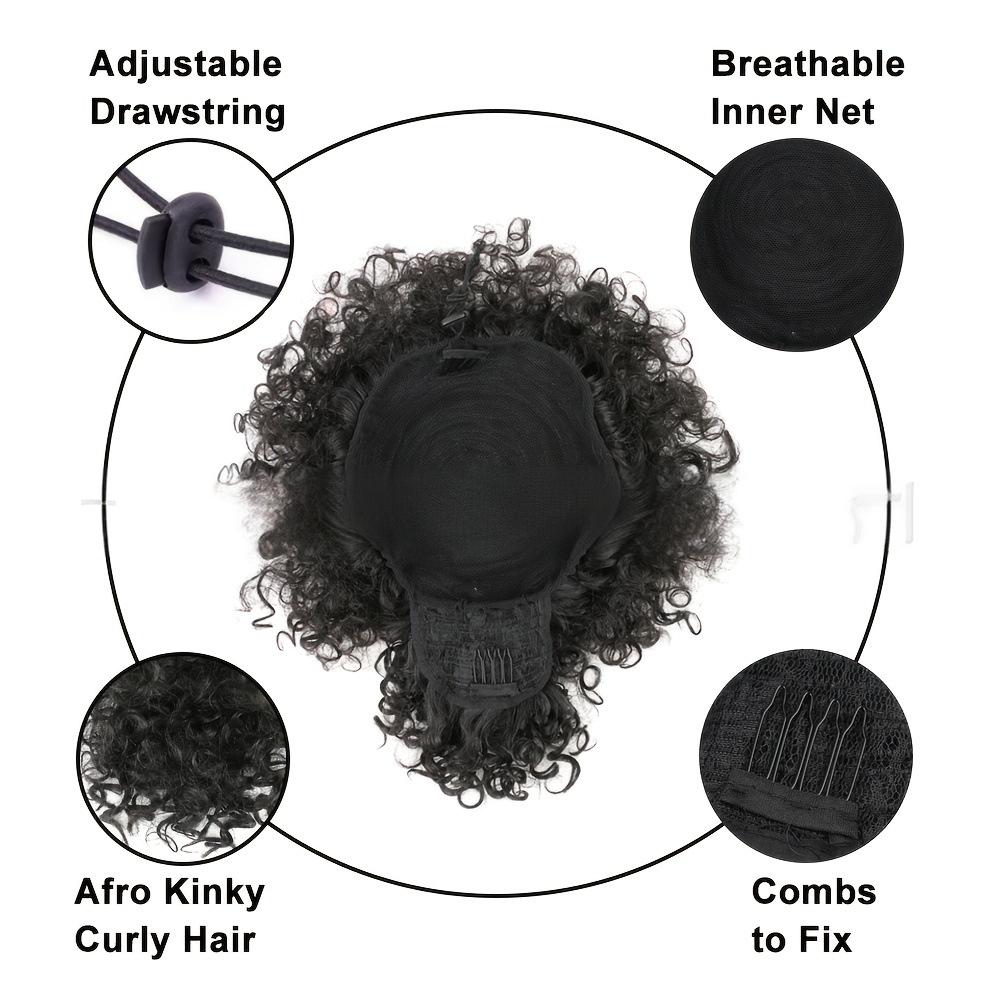 fiber hair bang for Afro Puff Wig
