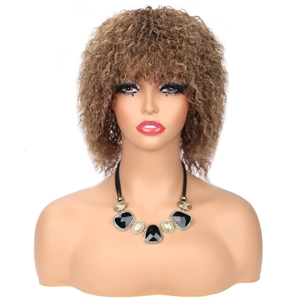 Fiber hair Punk wig-light brown color