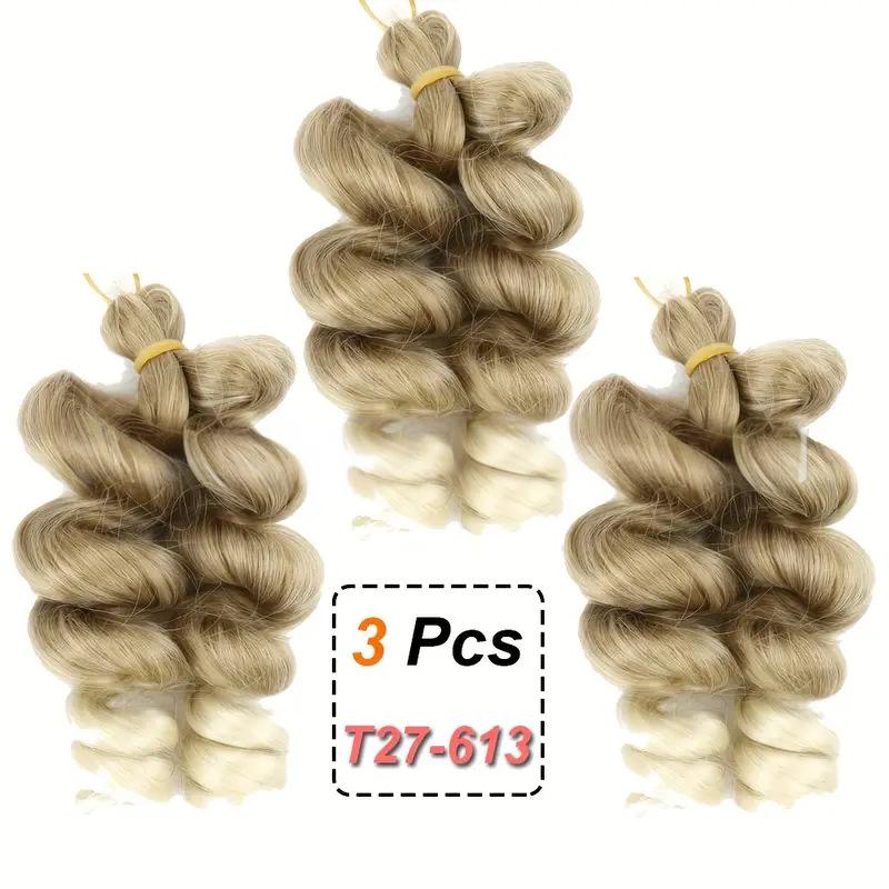 Fiber 10 inch loose wave Crochet Hair-3