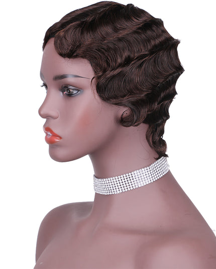 Machine made pixie cut wig---JK9012----#4---pay 1 get 2