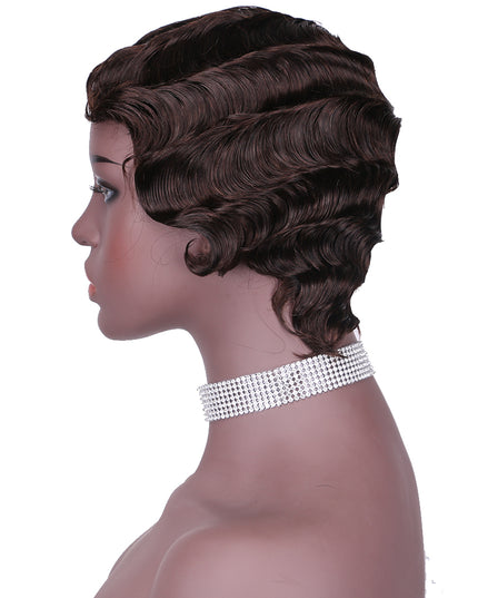 Machine made pixie cut wig---JK9012----#4---pay 1 get 2