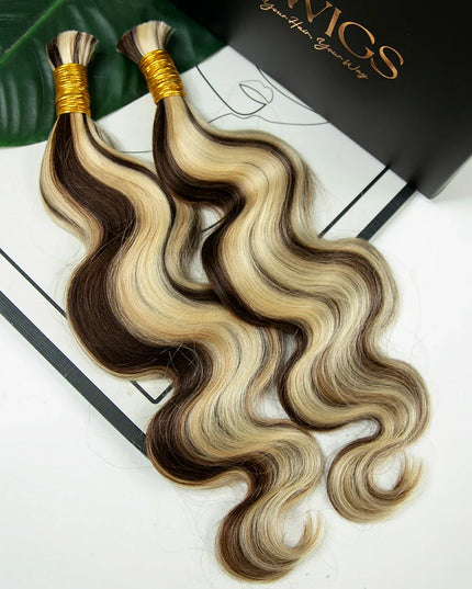 body wave P4/613 color 15A human hair bulk for braiding