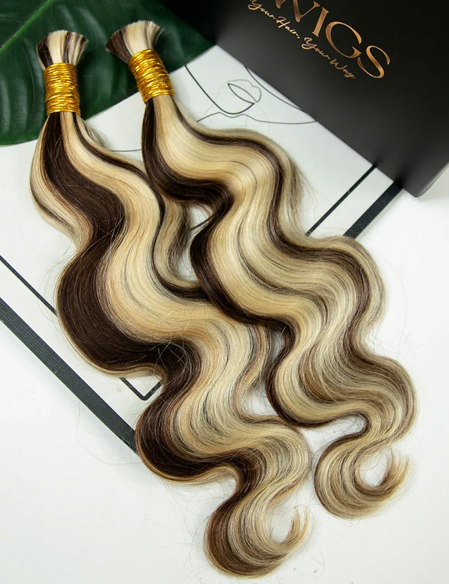 body wave P4/613 color 15A human hair bulk for braiding