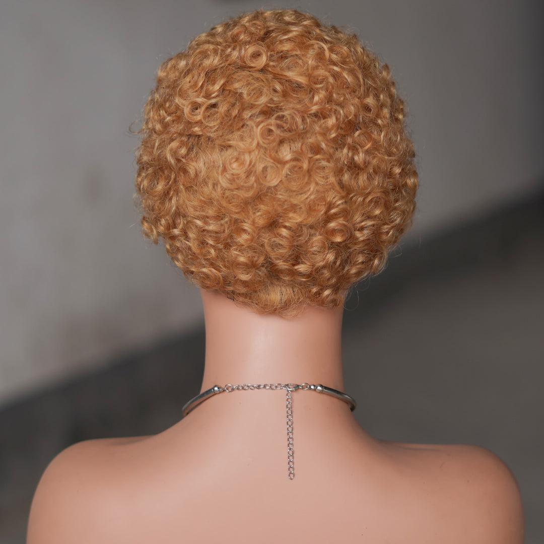 Machine made pixie cut wig---JK9044---#27---RMB 50