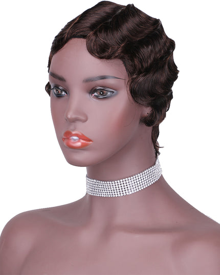 Machine made pixie cut wig---JK9012----#4---pay 1 get 2