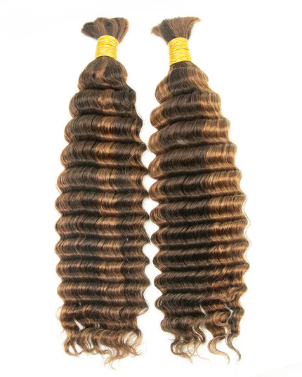 Deep wave P4/30 color 15A human hair bulk for braiding