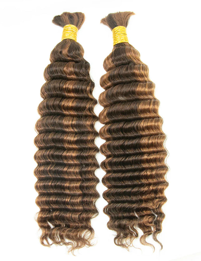 Deep wave P4/30 color 15A human hair bulk for braiding