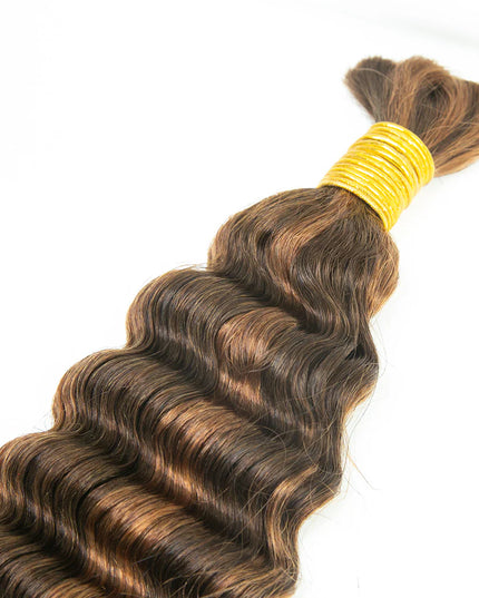 Deep wave P4/30 color 15A human hair bulk for braiding