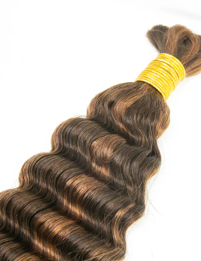 Deep wave P4/30 color 15A human hair bulk for braiding