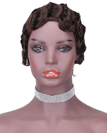 Machine made pixie cut wig---JK9012----#4---pay 1 get 2