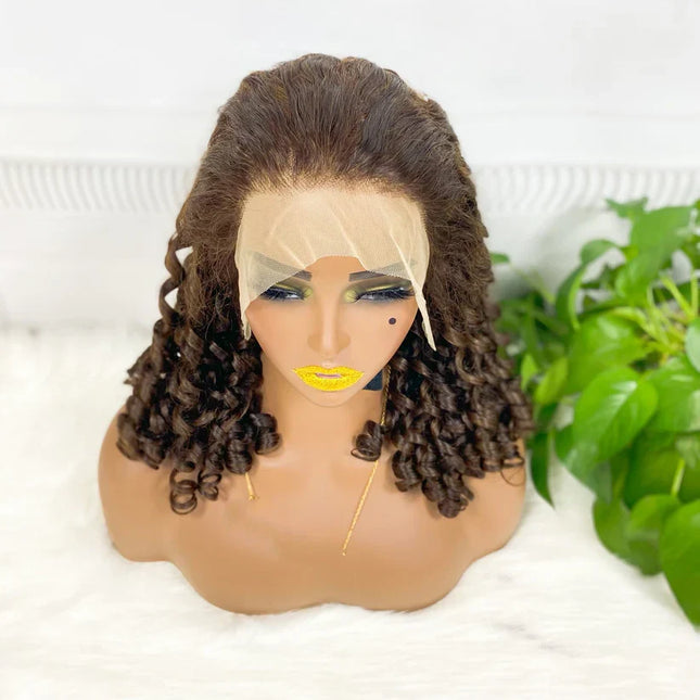 Big pixie color #4, 13x4 Lace Frontal wig 100% Virgin Human Hair Wig 15A