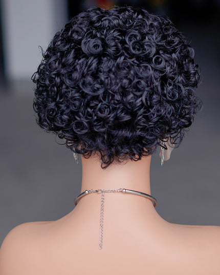 Pixie Cut WIG 13*1 lace part ---JK2016---1B#--buy 1 get 2