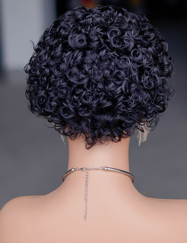 Pixie Cut WIG 13*1 lace part ---JK2016---1B#--buy 1 get 2