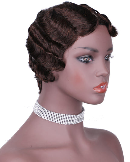 Machine made pixie cut wig---JK9012----#4---pay 1 get 2
