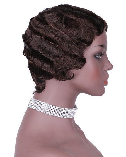 Machine made pixie cut wig---JK9012----#4---pay 1 get 2