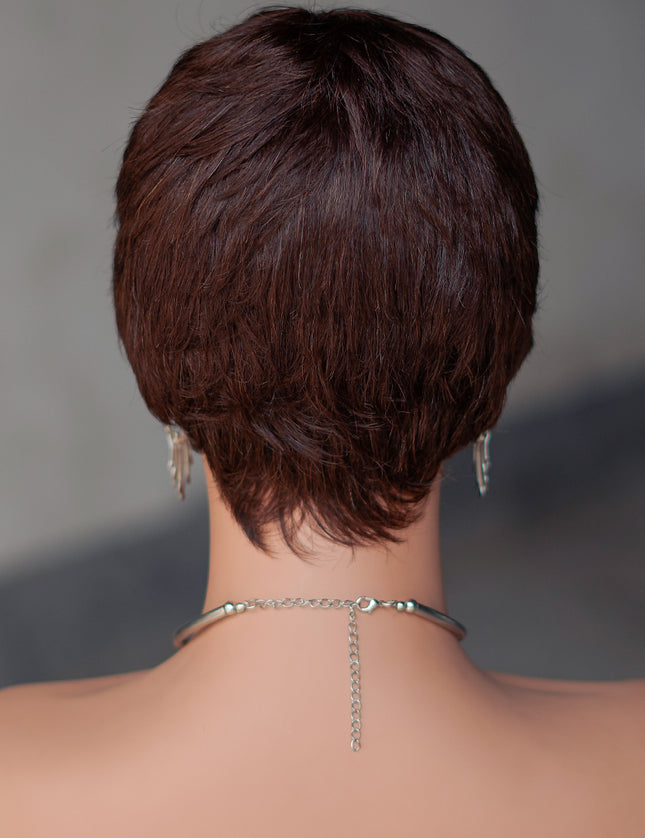 Machine made pixie cut wig---JK9047---#2---pay 1 get 2