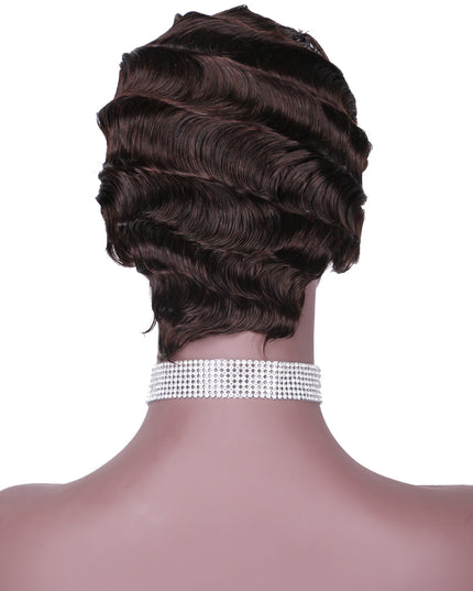 Machine made pixie cut wig---JK9012----#4---pay 1 get 2