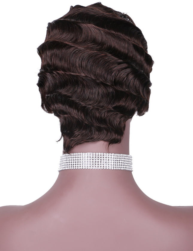 Machine made pixie cut wig---JK9012----#4---pay 1 get 2