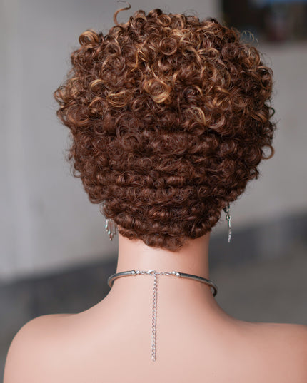 Machine made pixie cut wig---JK9042-#427-pay 1 get 2