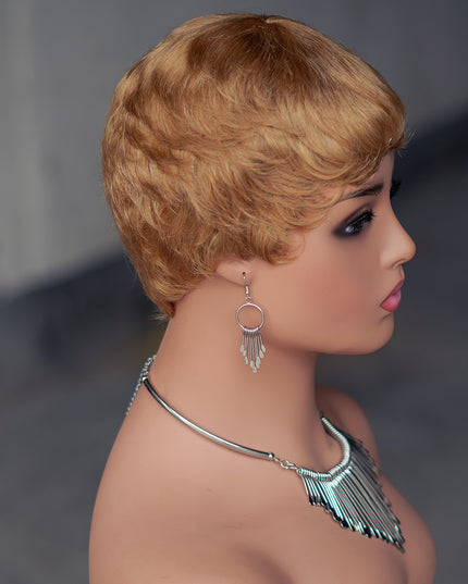 Machine made pixie cut wig---JK9047---#27---pay 1 get 2