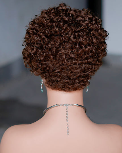 Machine made pixie cut wig--JK9042-#4-pay 1 get 2