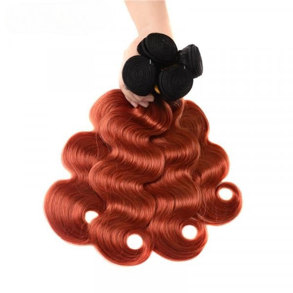 Ombre color 1B/33 body wave 12A human hair Bundles  1pc