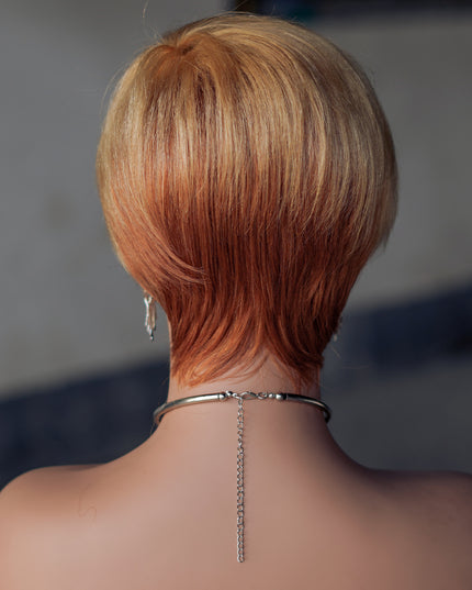 Machine made pixie cut wig--JK9182----#27/30-pay 1 get 2