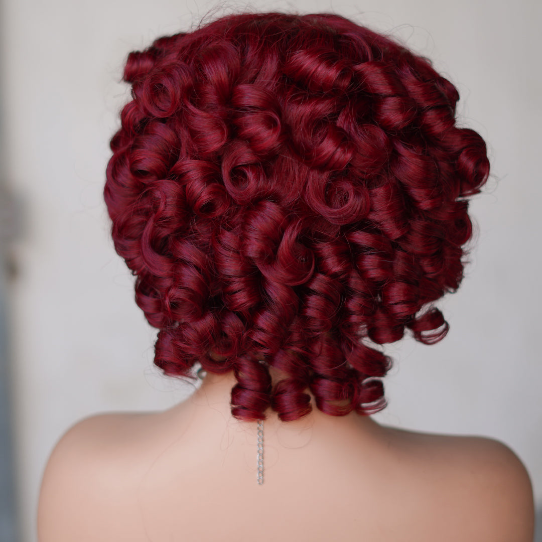 99J color--full machine made wig with bang---ZZY031