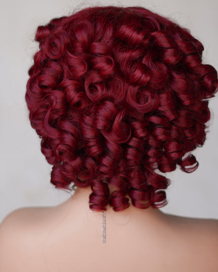 99J color--full machine made wig with bang---ZZY031