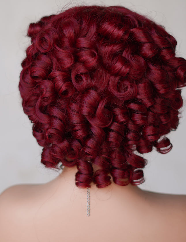 99J color--full machine made wig with bang---ZZY031