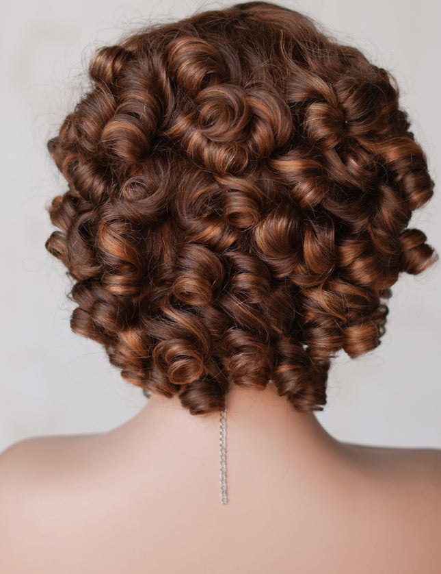 4/27 color--full machine made wig with bang---ZZY031