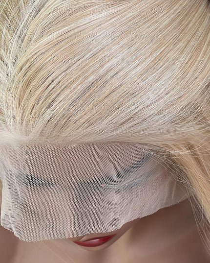Synthetic lace frontal color wig straight---13*6---highlight blonde color