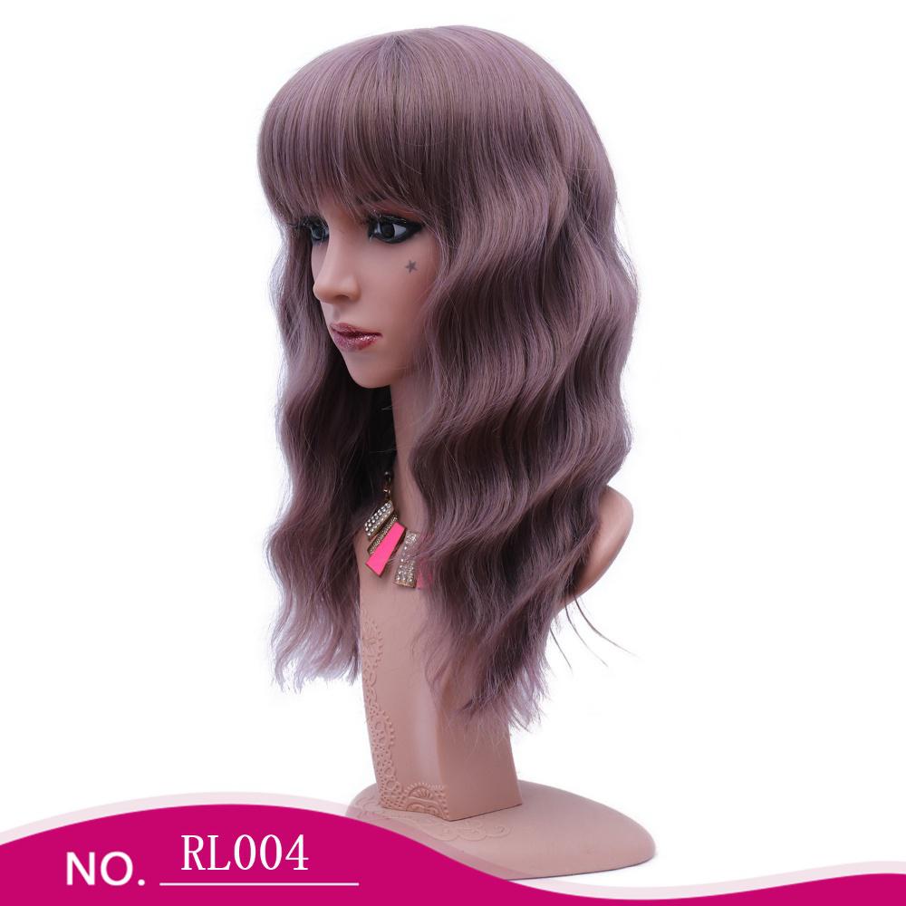 Fiber wig with a bang