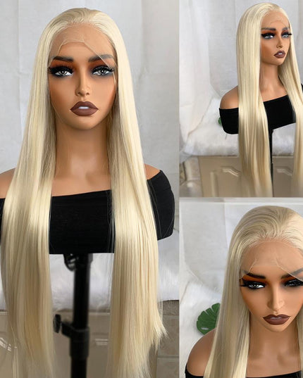 Synthetic lace frontal color wig---13*4---light blonde color--- pay 1 get 2