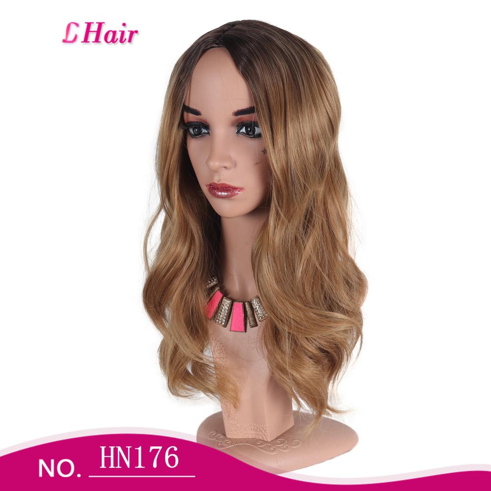 Fiber Wig big wave brown color