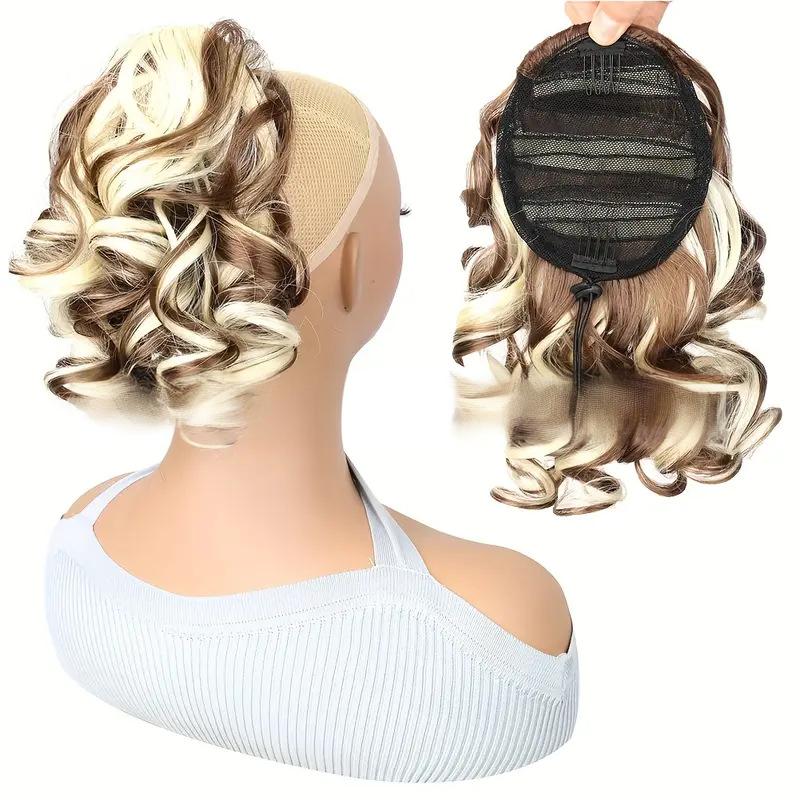 Synthetic Roman Roll Fluffy Ponytail-3