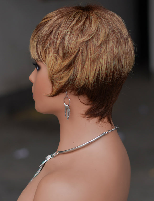 Machine made pixie cut wig--JK9069---#427---pay 1 get 2