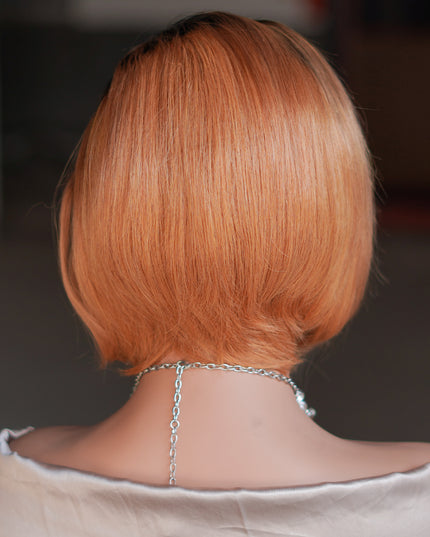 Pixie cut wig 13x4 Lace Frontal Wig---JK045--Ombre #T30