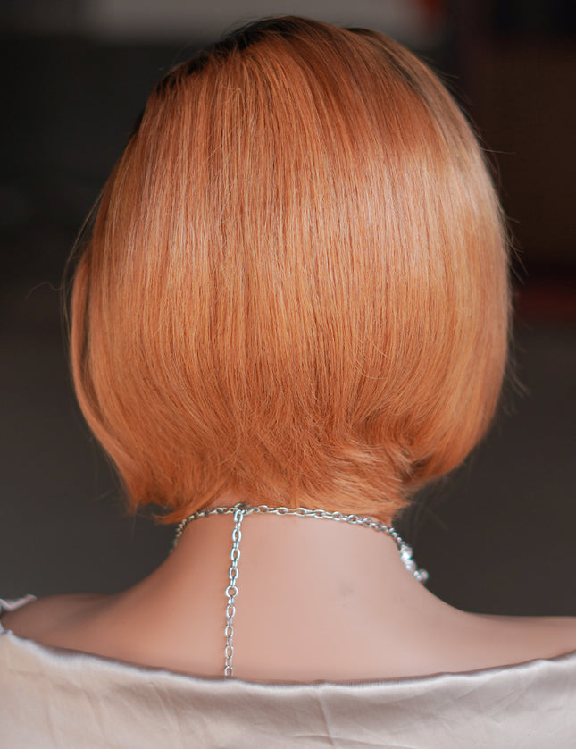 Pixie cut wig 13x4 Lace Frontal Wig---JK045--Ombre #T30