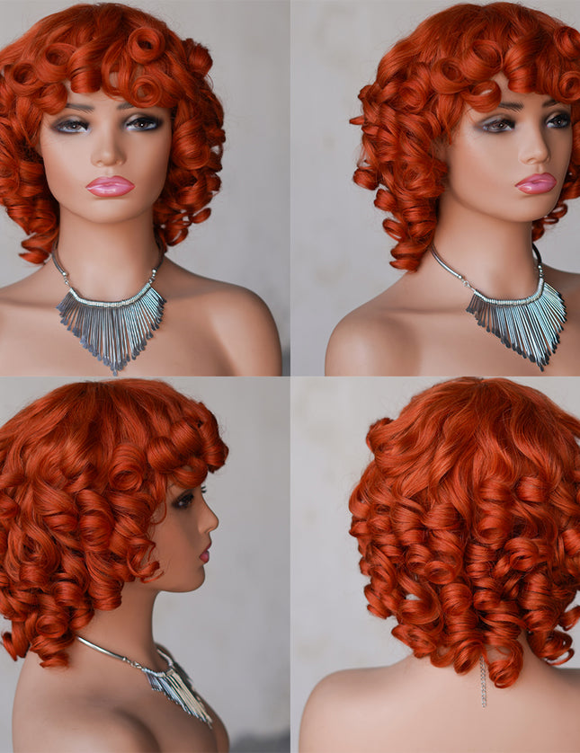#350 color--full machine made wig with bang-ZZY031