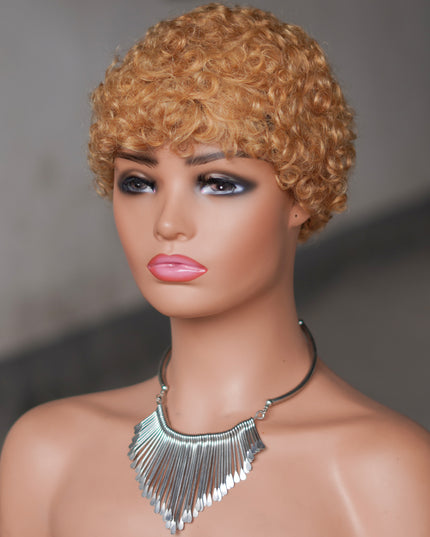 Machine made pixie cut wig---JK9044---#27-pay 1 get 2