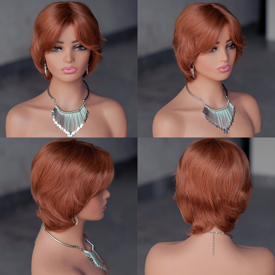 Machine made pixie cut wig---#30---RMB 58---JKF661